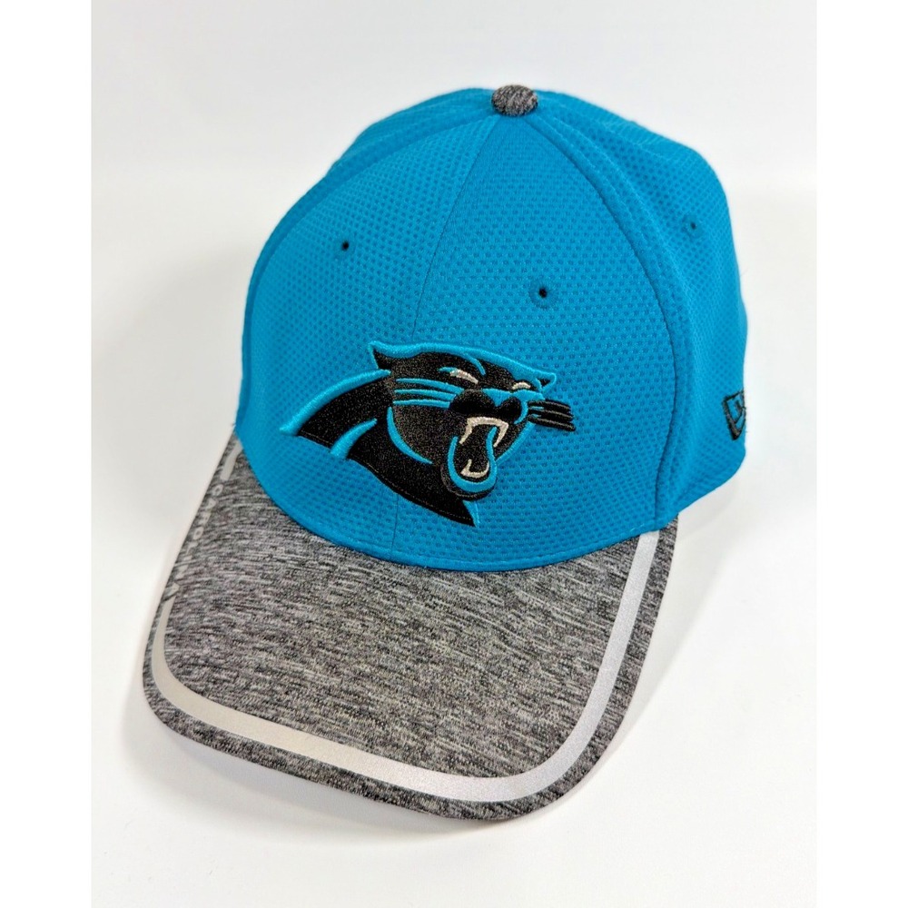 New Era Carolina Panthers NFL Fitted Hat Blue Gray Mesh Structured Cap